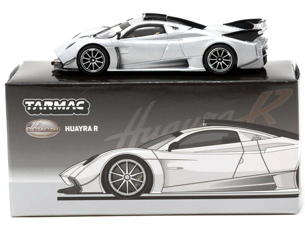 Pagani Huayra R Satin Silver Metallic "Global64" Series 1/64 Diecast Model by Tarmac Works