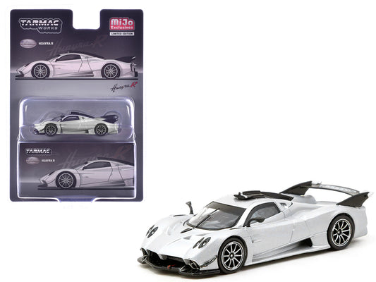 Pagani Huayra R Satin Silver Metallic "Global64" Series 1/64 Diecast Model by Tarmac Works