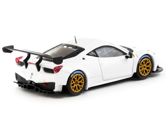 Ferrari 458 Italia GT3 White with Gold Wheels "Road64" Series 1/64 Diecast Model Car by Tarmac Works