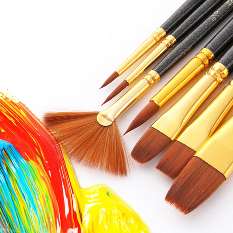 ZHU TING 7 in 1 Nylon Brushes Watercolor Brushes And Oil Brushes Art Painting Supplies, 21 PCS / 3 Sets Nylon Brushes