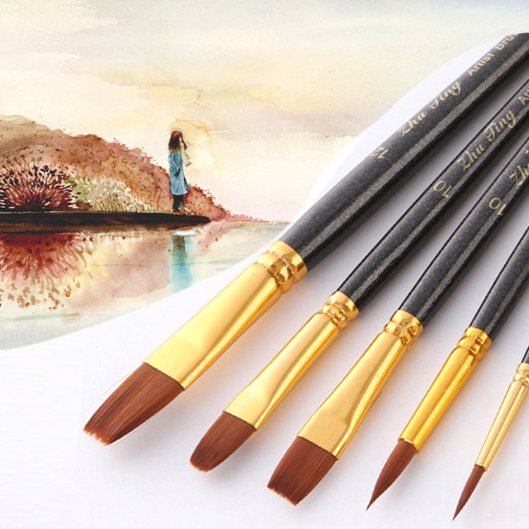 ZHU TING 7 in 1 Nylon Brushes Watercolor Brushes And Oil Brushes Art Painting Supplies, 21 PCS / 3 Sets Nylon Brushes