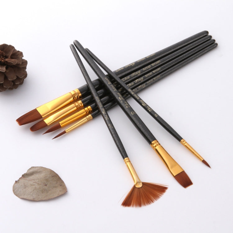 ZHU TING 7 in 1 Nylon Brushes Watercolor Brushes And Oil Brushes Art Painting Supplies, 21 PCS / 3 Sets Nylon Brushes