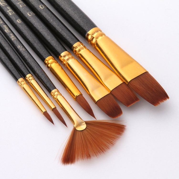 ZHU TING 7 in 1 Nylon Brushes Watercolor Brushes And Oil Brushes Art Painting Supplies, 21 PCS / 3 Sets Nylon Brushes