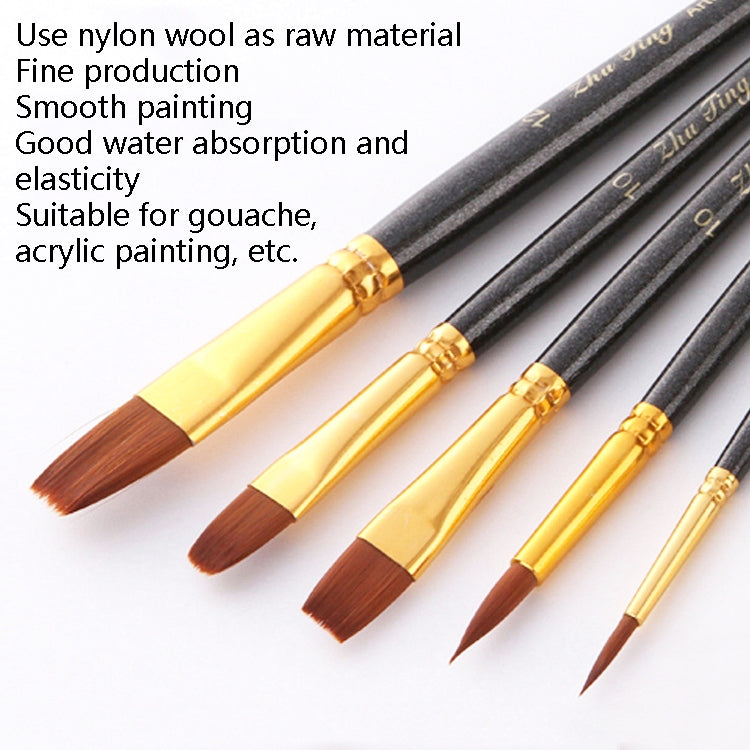 ZHU TING 7 in 1 Nylon Brushes Watercolor Brushes And Oil Brushes Art Painting Supplies, 21 PCS / 3 Sets Nylon Brushes