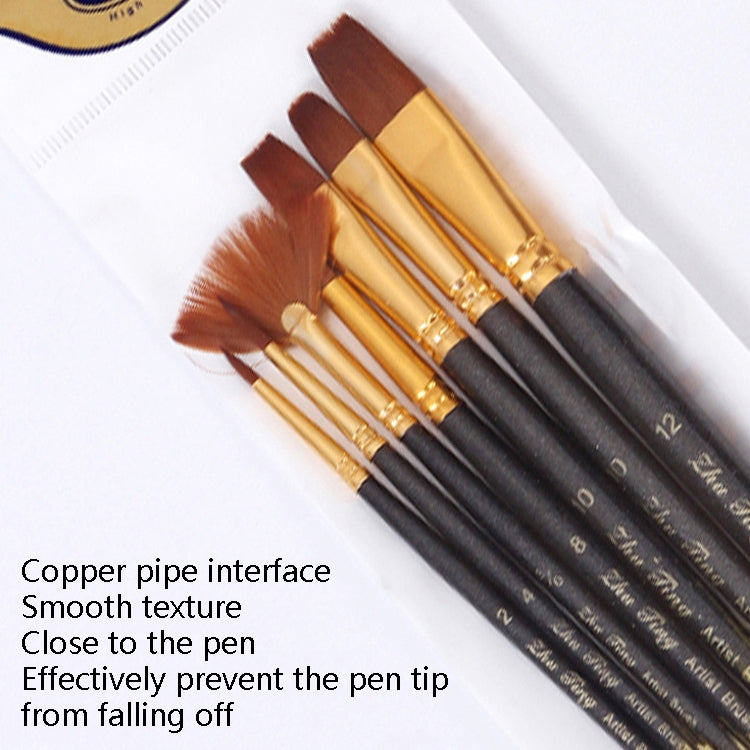 ZHU TING 7 in 1 Nylon Brushes Watercolor Brushes And Oil Brushes Art Painting Supplies, 21 PCS / 3 Sets Nylon Brushes