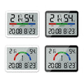 Magnetic LCD Digital Aalarm Clock Large Screen With Temperature Humidity Display(8280 White)