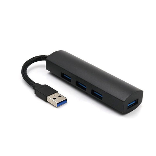 T-552 4Ports USB3.0 Hub Aluminium Alloy Expander Adapter High Speed Transmission Data Sync Convertor Compatible with Mouse/Keyboard/Mobile Hard Disk