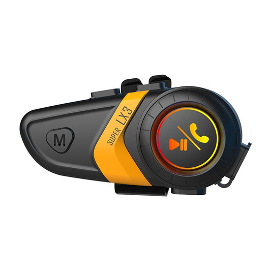 SUPER LX3 Bluetooth-compatible 5.0 Headset Motorcycle Motorbike Helmet Intercom Interphone for Riding Skiing Snowmobile Scooter