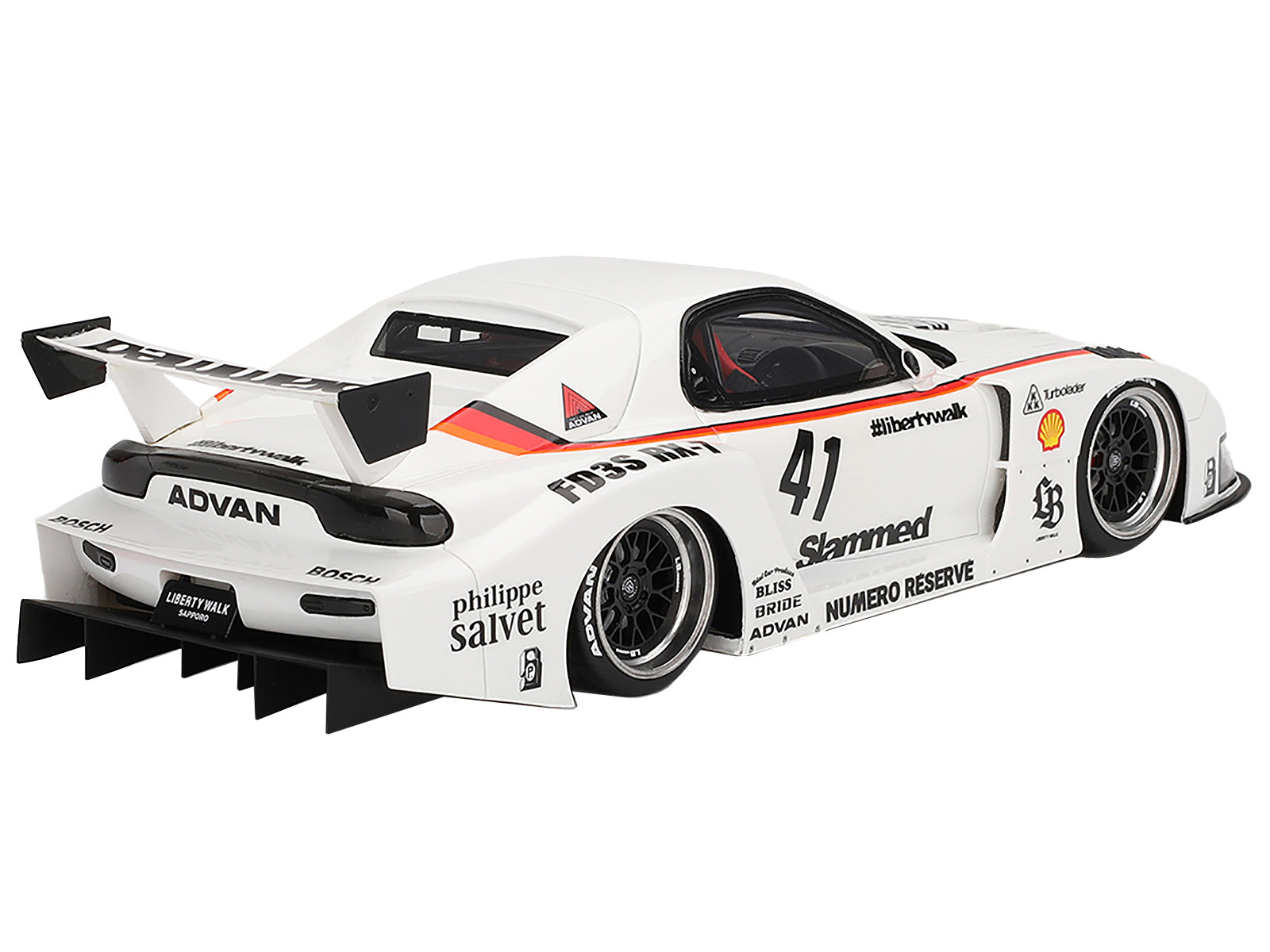 Mazda RX-7 LB-Super Silhouette #41 "Numero Reserve" White 1/18 Model Car by Top Speed