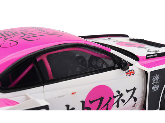 Nissan "LB-Super Silhouette" S15 SILVIA RHD (Right Hand Drive) #99 "Auto Finesse - SEMA 2023" White and Pink 1/18 Model Car by Top Speed