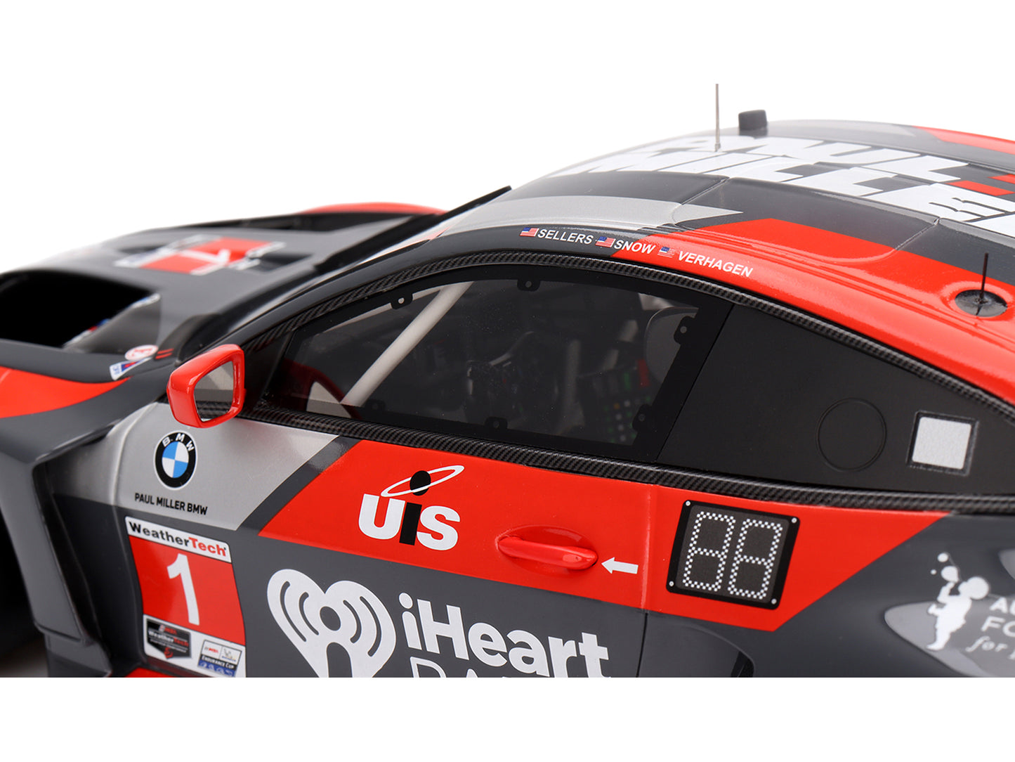 BMW M4 GT3 #1 Bryan Sellers - Madison Snow - Neil Verhagen "Paul Miller Racing" "12 Hours of Sebring" (2024) 1/18 Model Car by Top Speed