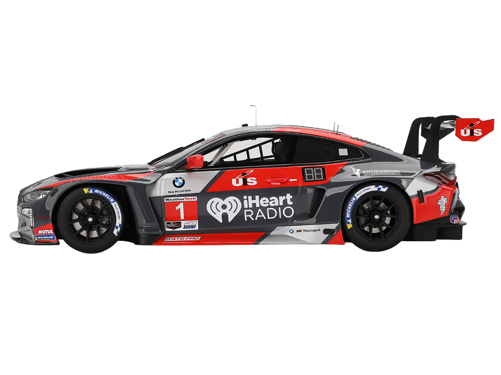 BMW M4 GT3 #1 Bryan Sellers - Madison Snow - Neil Verhagen "Paul Miller Racing" "12 Hours of Sebring" (2024) 1/18 Model Car by Top Speed