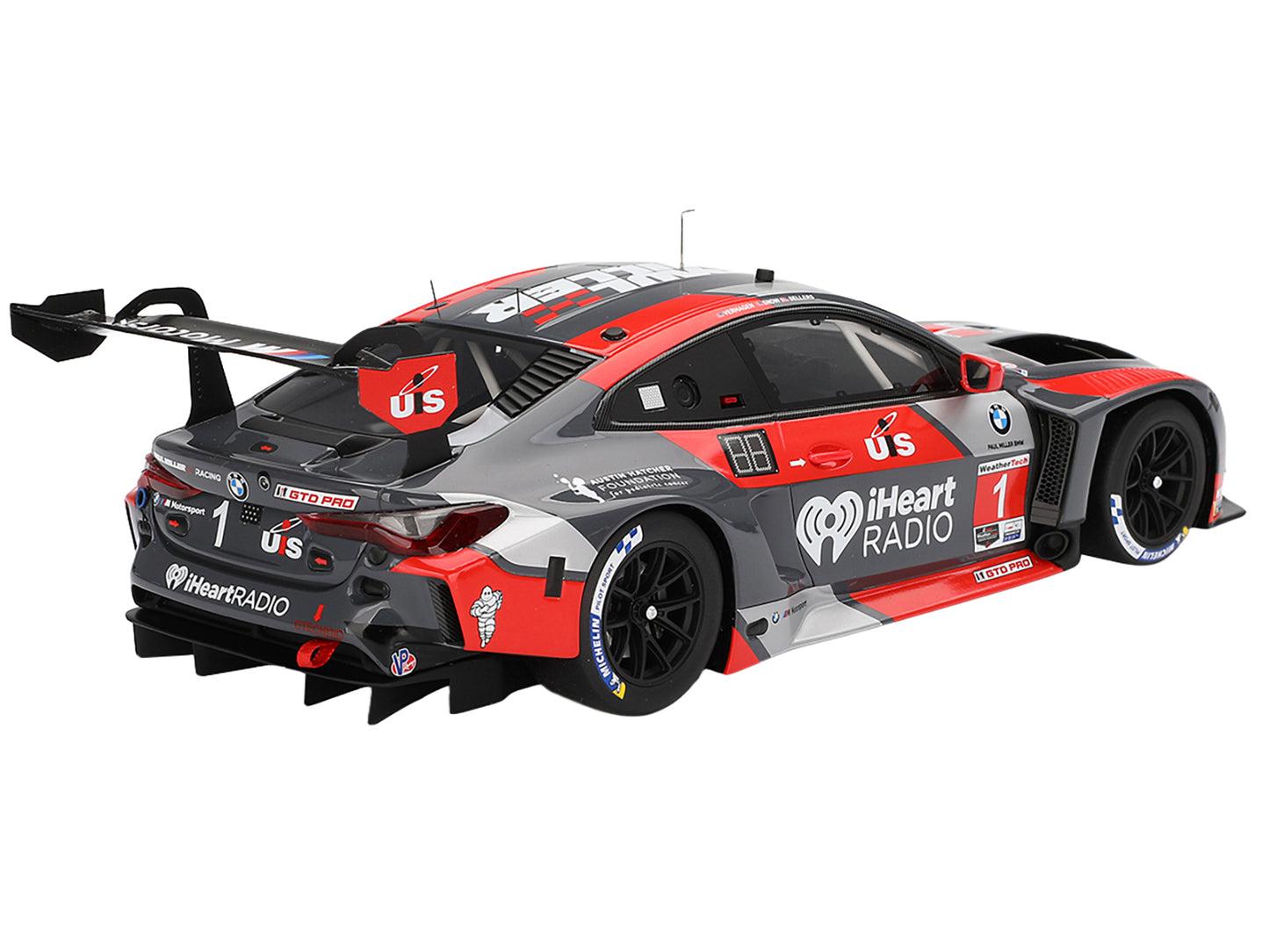 BMW M4 GT3 #1 Bryan Sellers - Madison Snow - Neil Verhagen "Paul Miller Racing" "12 Hours of Sebring" (2024) 1/18 Model Car by Top Speed
