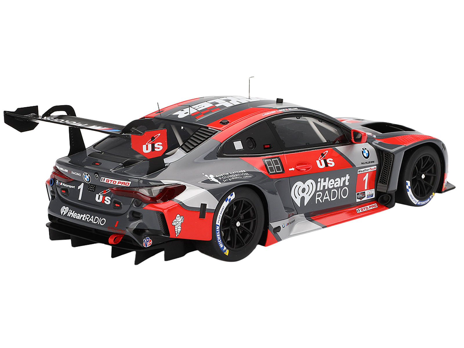 BMW M4 GT3 #1 Bryan Sellers - Madison Snow - Neil Verhagen "Paul Miller Racing" "12 Hours of Sebring" (2024) 1/18 Model Car by Top Speed