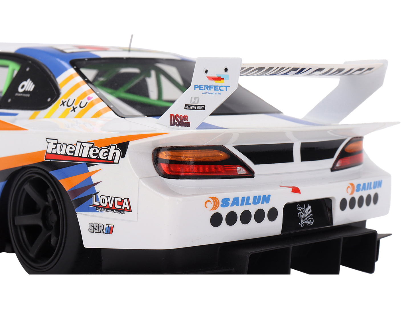 Nissan LB-Super Silhouette S15 SILVIA #555 Yukio Fausto "Formula Drift Japan" (2023) 1/18 Model Car by Top Speed