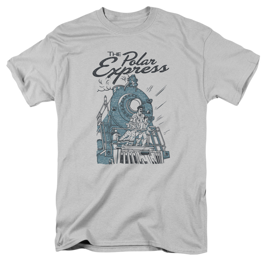 Polar Express Rail Riders Mens T Shirt Silver Officially Licensed