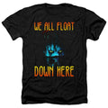 IT We All Float Down Here Heather Mens T Shirt Black Officially Licensed