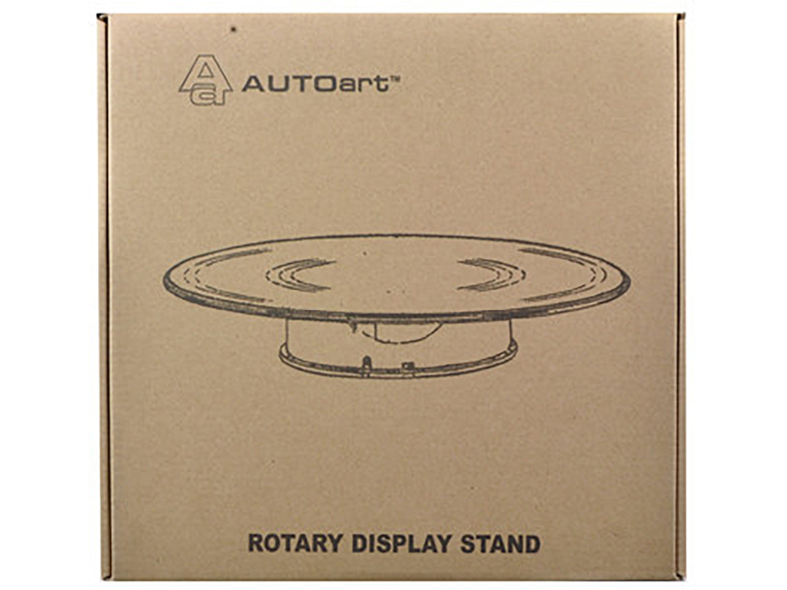 Rotary Display Turntable Stand Medium 10 Inches with Silver Top for 1/64 1/43 1/32 1/24 1/18 Scale Models by Autoart