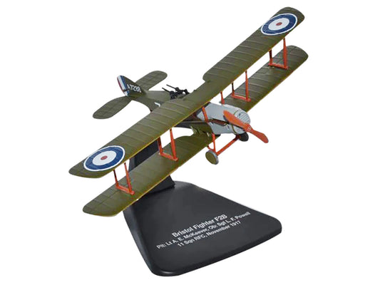 Bristol F2B Fighter Plane "Plt: Lt A.E. McKeever Ob: Sgt L.F. Powell" 11 Squadron RFC (November 1917) "Oxford Aviation" Series 1/72 Diecast Model Airplane by Oxford Diecast