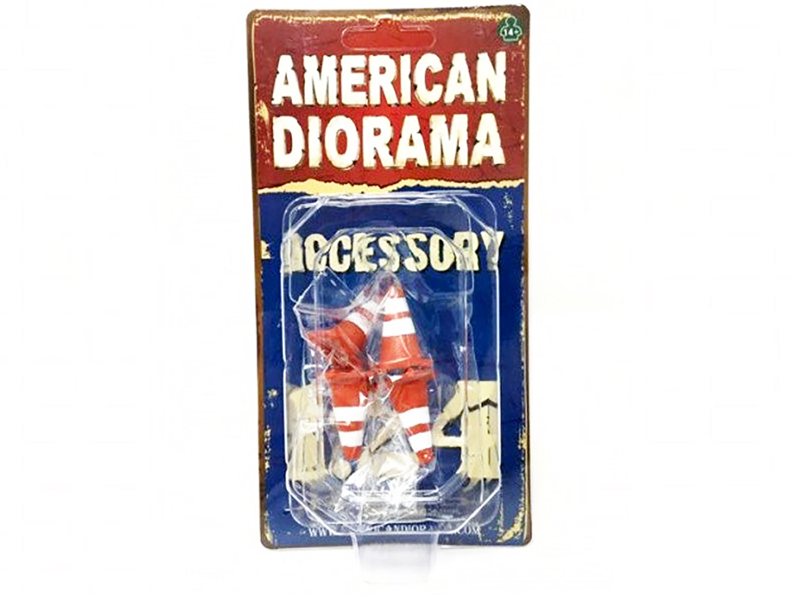 Traffic Cones Set of 4 Accessory For 1:24 Models by American Diorama