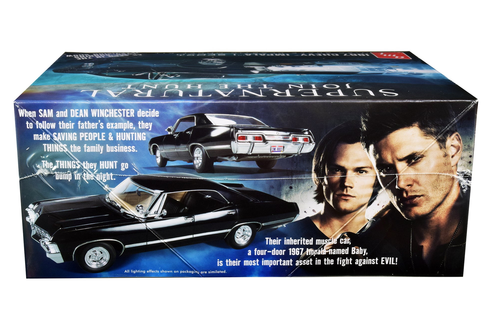 Skill 2 Model Kit 1967 Chevrolet Impala Sport Sedan "Supernatural" (2005) TV Series 1/25 Scale Model by AMT