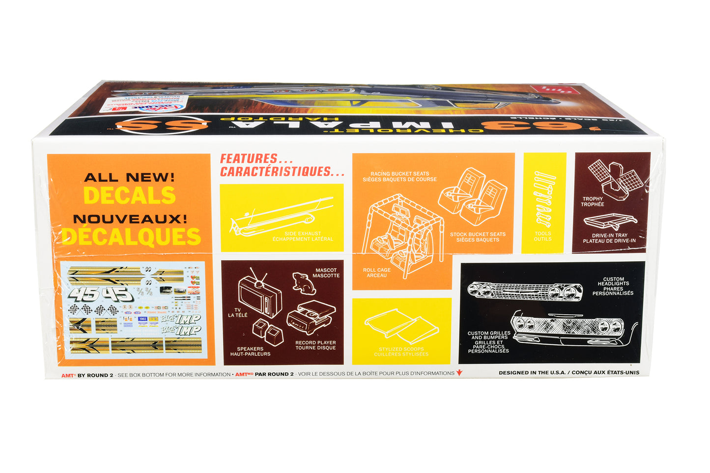 Skill 2 Model Kit 1963 Chevrolet Impala SS Hardtop 4 in 1 Kit 1/25 Scale Model by AMT