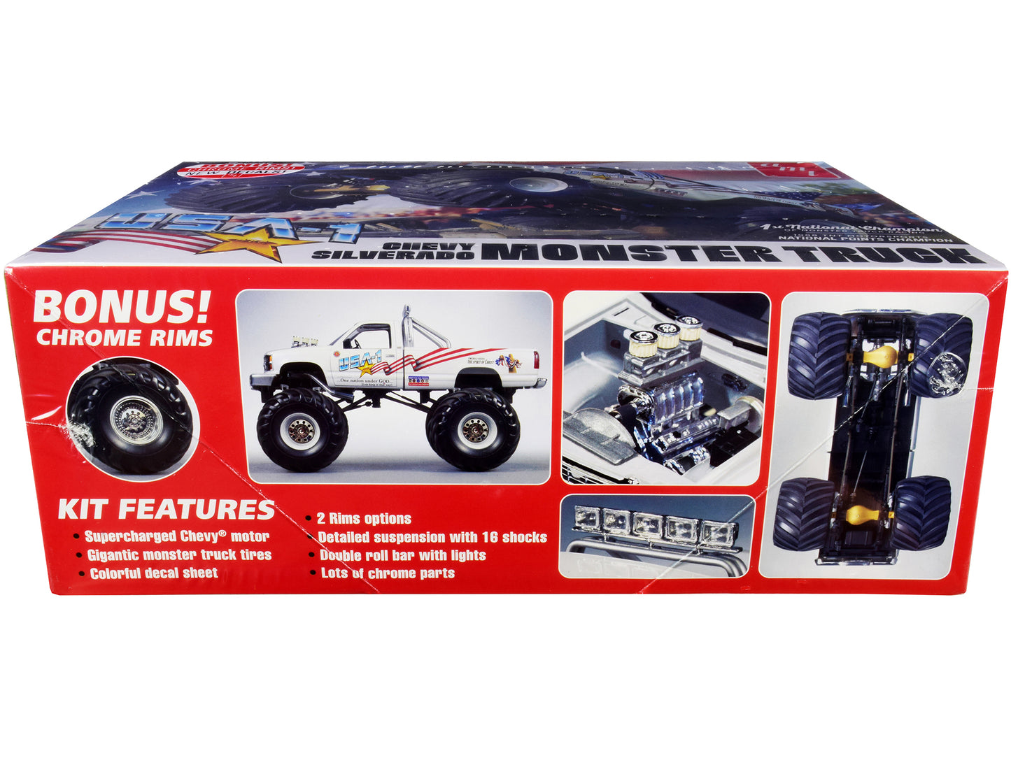 Skill 2 Model Kit Chevrolet Silverado "USA-1" Monster Truck 1/25 Scale Model by AMT