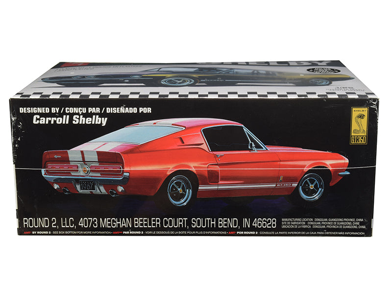 Skill 2 Model Kit 1967 Ford Mustang Shelby GT350 Black 1/25 Scale Model by AMT