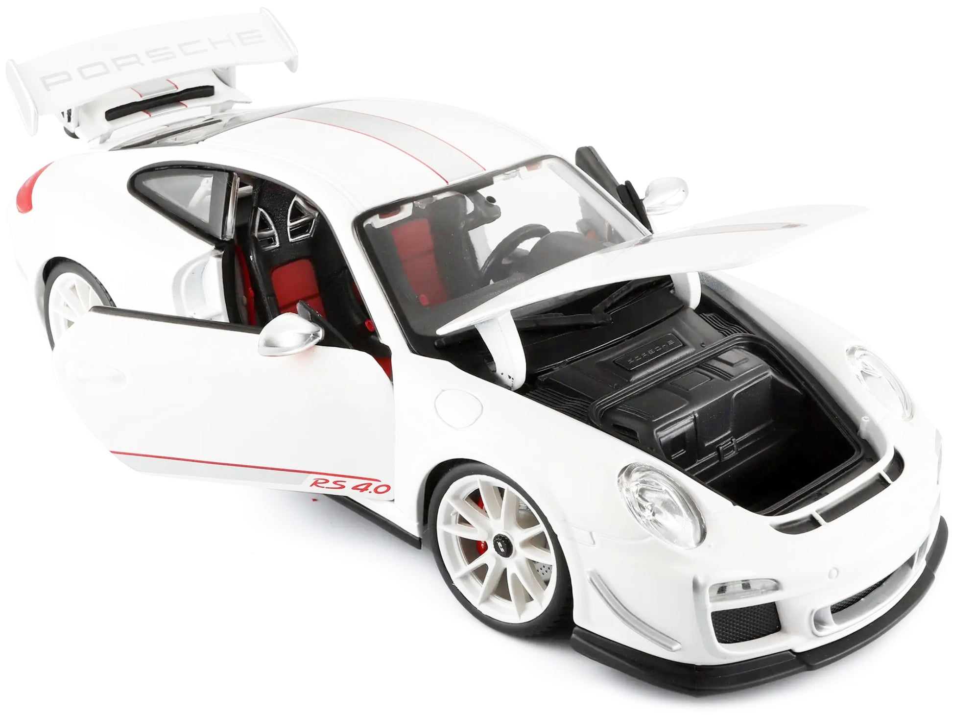 Porsche 911 GT3 RS 4.0 White 1/18 Diecast Car Model by Bburago