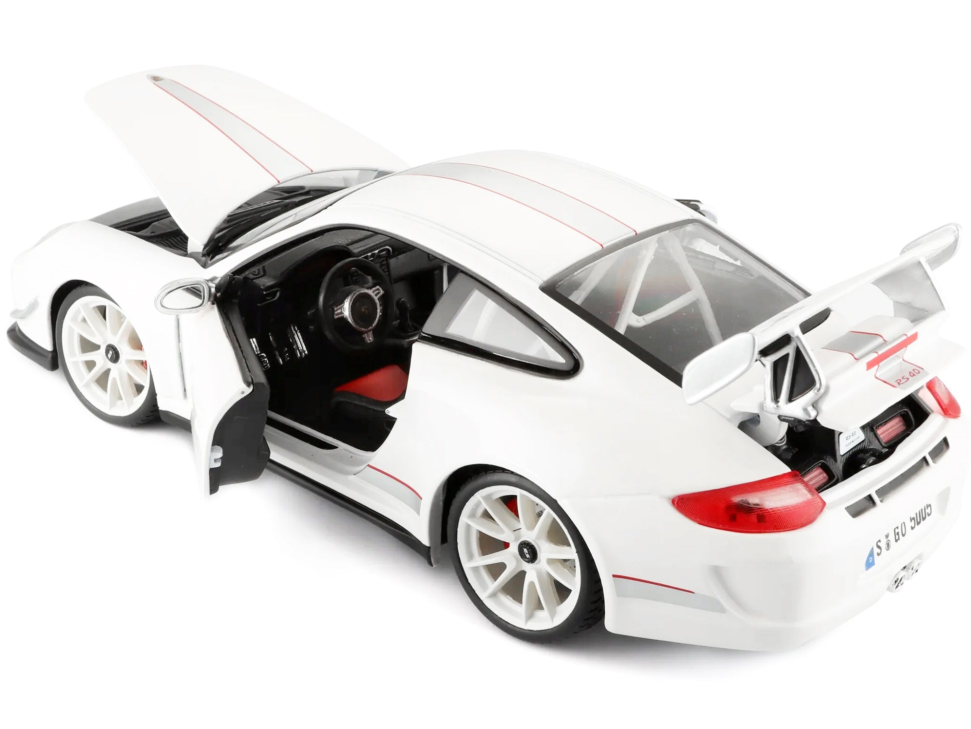 Porsche 911 GT3 RS 4.0 White 1/18 Diecast Car Model by Bburago