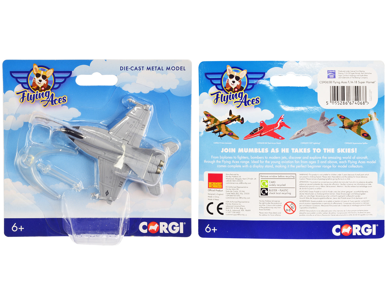 Boeing F/A-18 Super Hornet Fighter Aircraft "USAF" "Flying Aces" Series Diecast Model by Corgi
