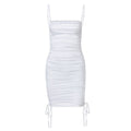 Women's Satin Sling Strap One-step Skirt Dress