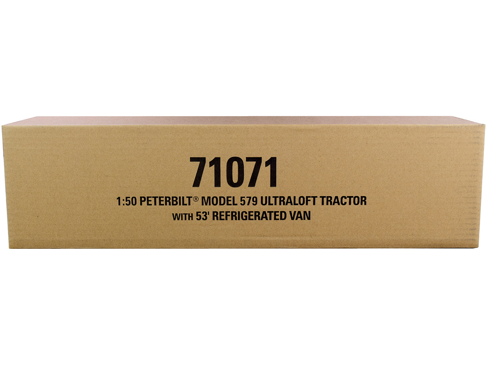 Peterbilt 579 UltraLoft Truck Tractor with 53' Refrigerated Van Legendary Black and Chrome "Transport Series" 1/50 Diecast Model by Diecast Masters