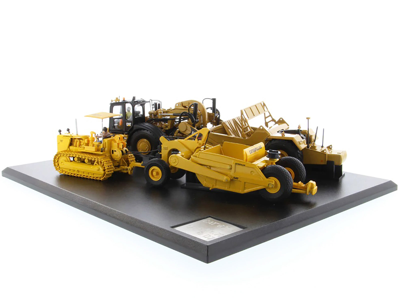 CAT Caterpillar 621K Tractor Scraper and CAT Caterpillar D7 Track-Type Tractor with No. 70 Scraper Set "Evolution Series" 1/50 Diecast Models by Diecast Masters