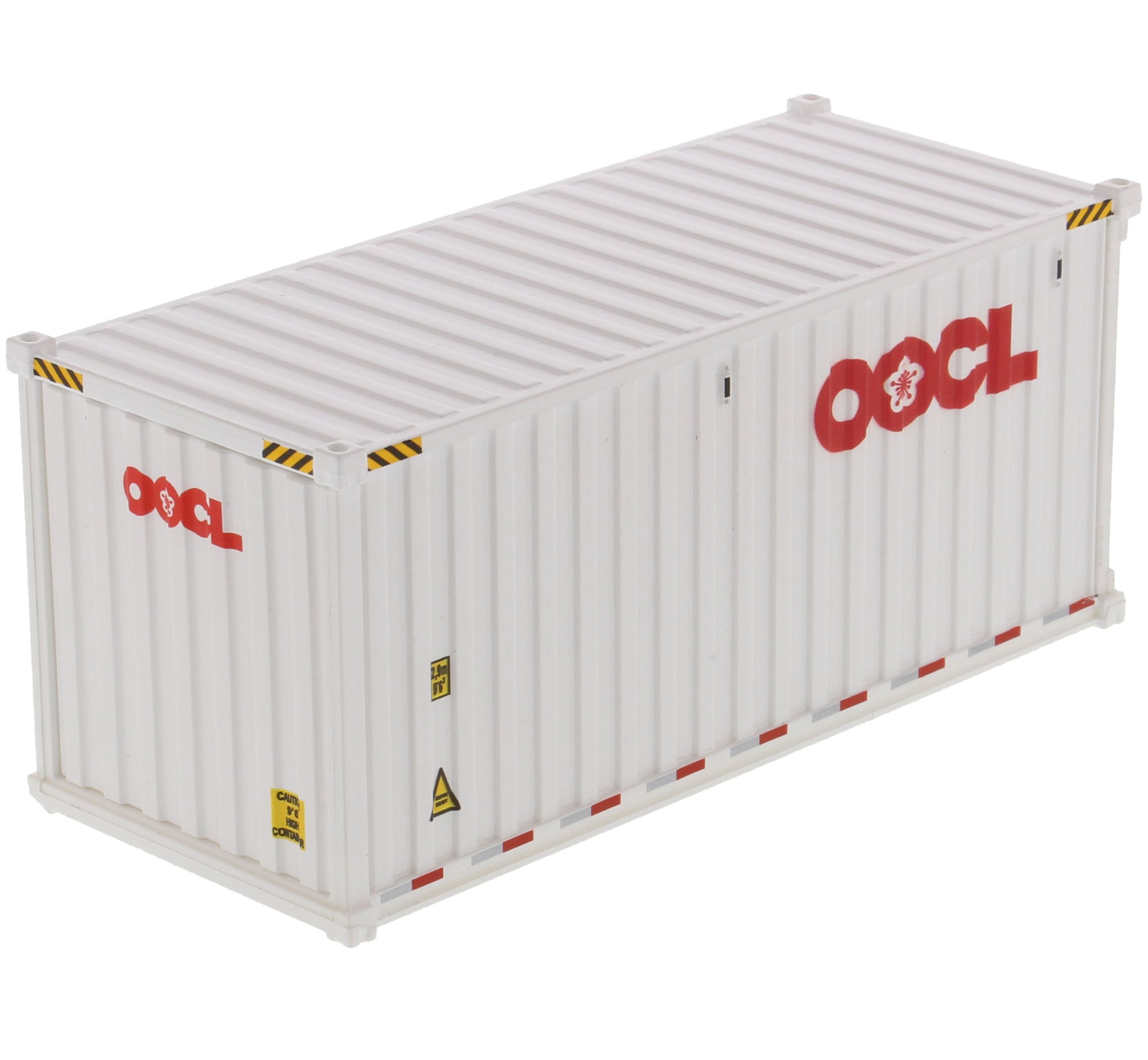20' Dry Goods Sea Container "OOCL" White "Transport Series" 1/50 Model by Diecast Masters