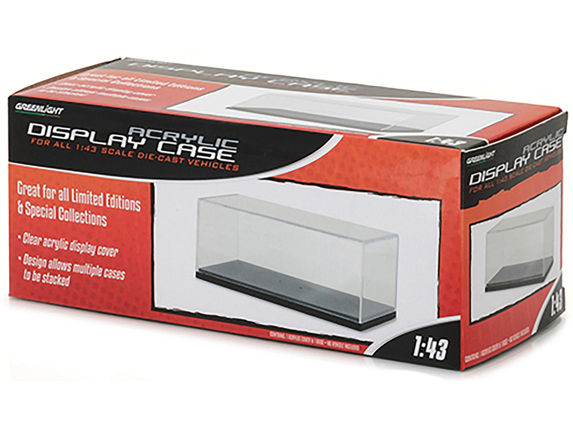 Acrylic Display Show Case with Plastic Base for 1/43 Scale Model Cars by Greenlight