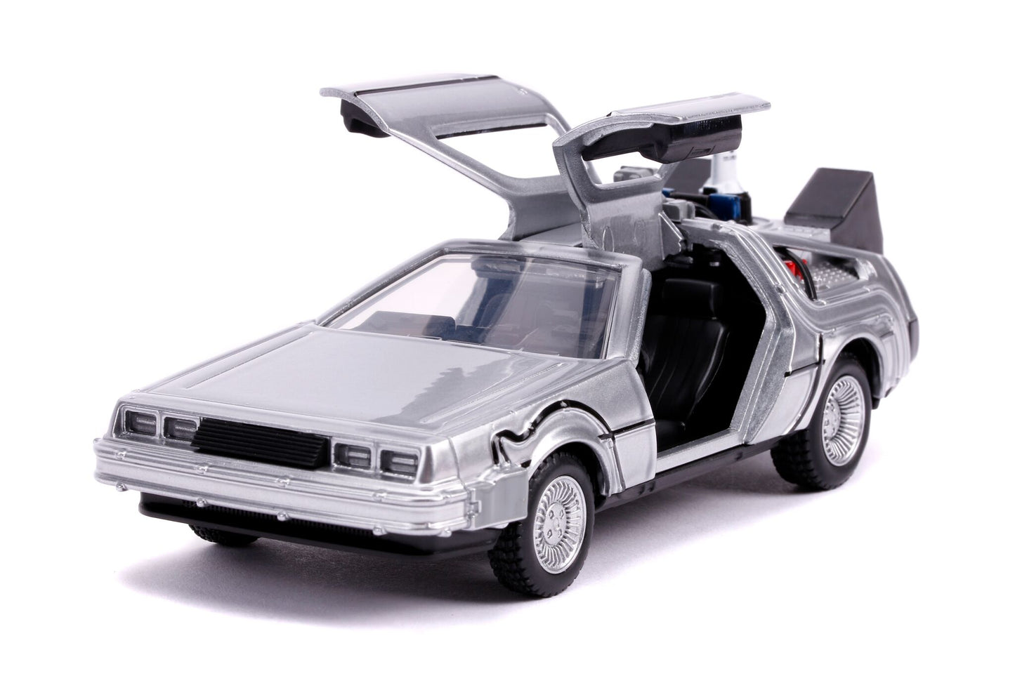 DeLorean DMC (Time Machine) Silver "Back to the Future Part II" (1989) Movie "Hollywood Rides" Series 1/32 Diecast Model Car by Jada