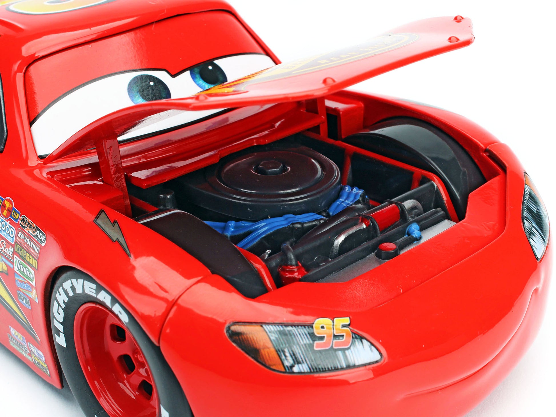 Lightning McQueen #95 Red with Extra Wheels Disney & Pixar "Cars" Movie "Hollywood Rides" Series Diecast Model Car by Jada