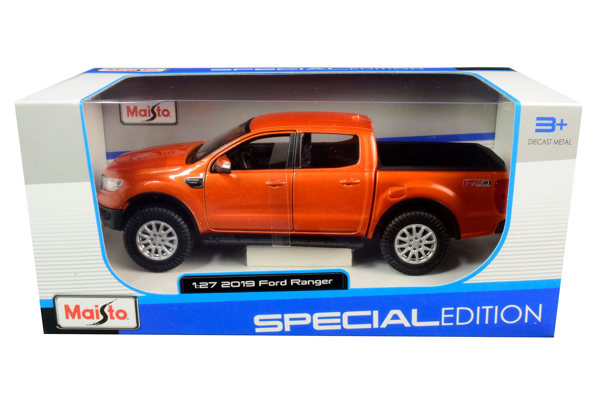 2019 Ford Ranger FX4 Off Road Pickup Truck Copper Orange Metallic 1/27 Diecast Model Car by Maisto