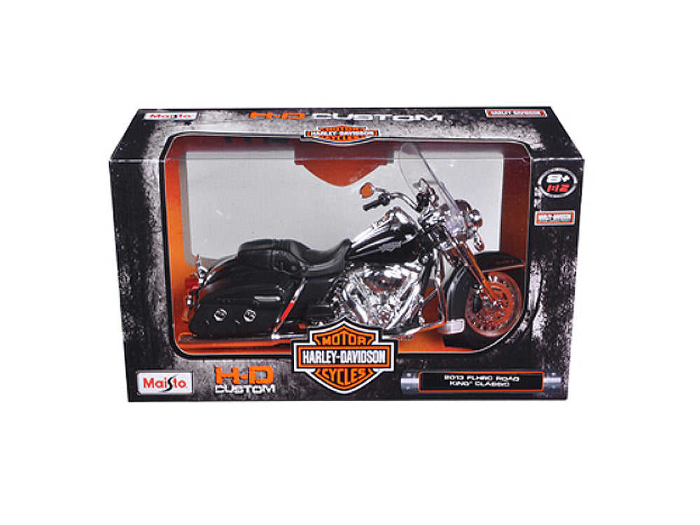 2013 Harley Davidson FLHRC Road King Classic Black 1/12 Diecast Motorcycle Model by Maisto