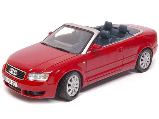 Audi A4 Red Convertible 1/18 Diecast Model Car by Motormax