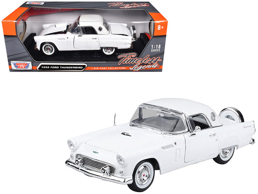 1956 Ford Thunderbird White "Timeless Classics" 1/18 Diecast Model Car by Motormax