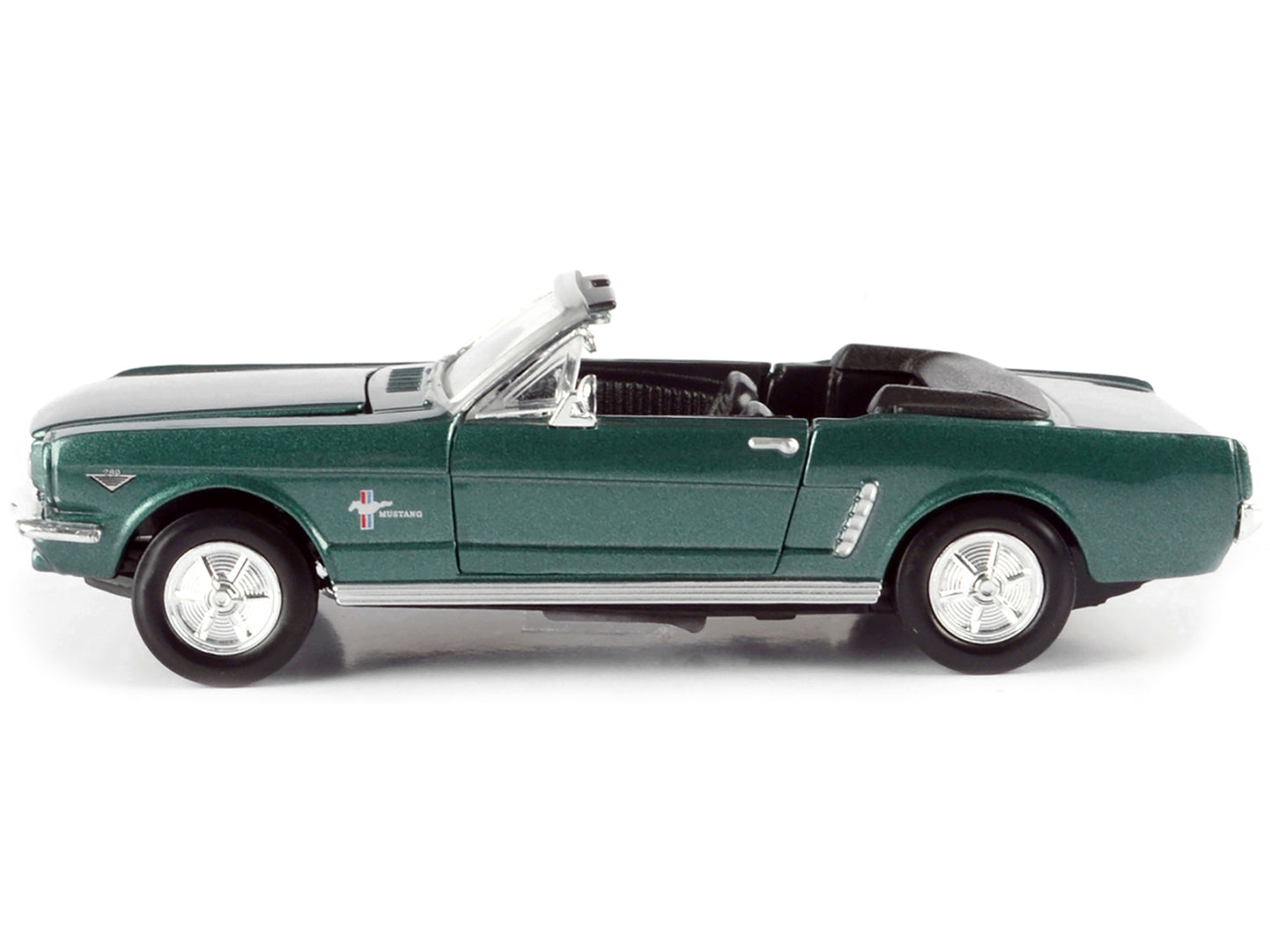 1964 1/2 Ford Mustang Convertible Green Metallic 1/24 Diecast Model Car by Motormax