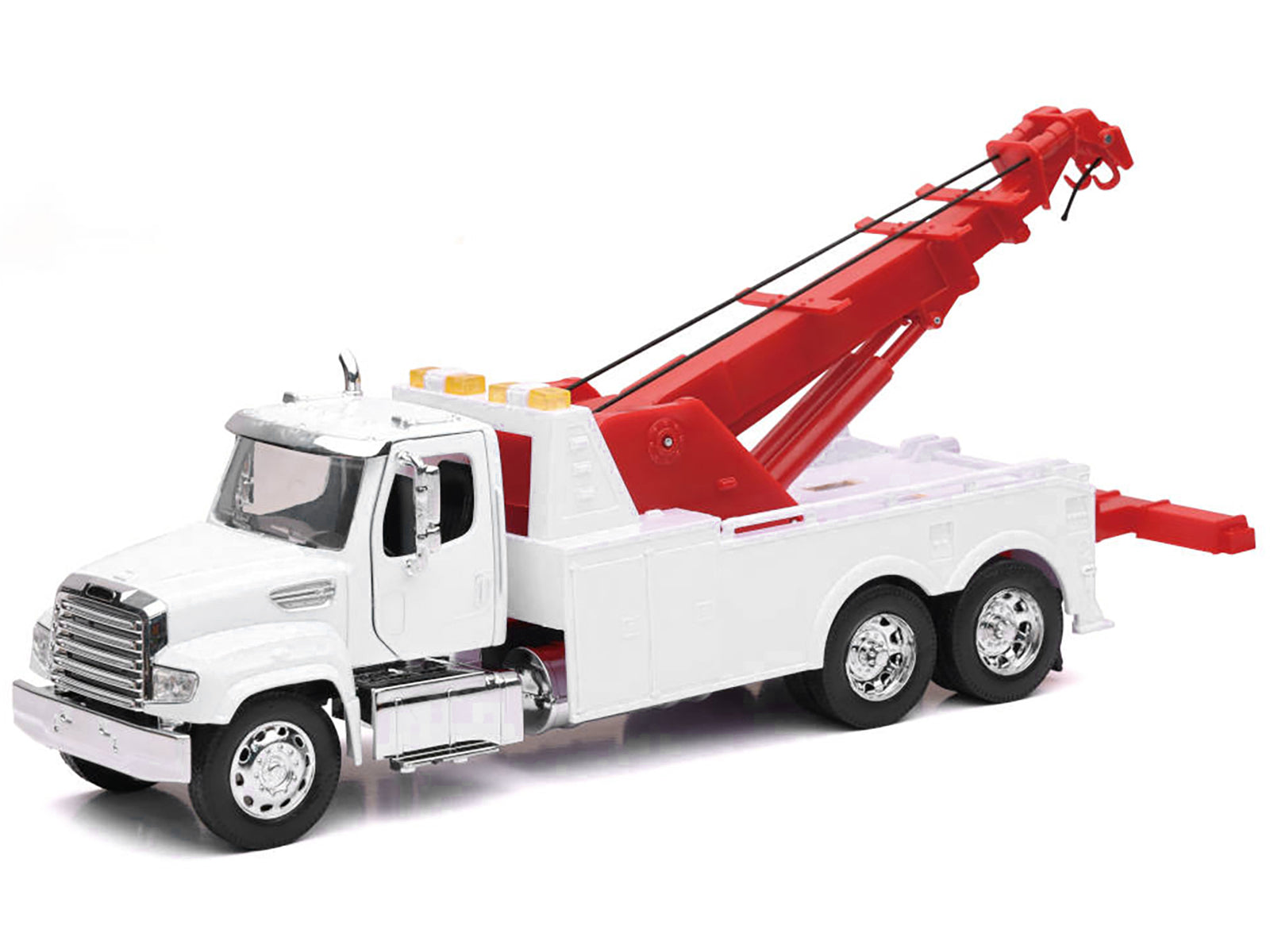 Freightliner 114SD Tow Truck White and Red "Long Haul Trucker" Series 1/32 Diecast Model by New Ray