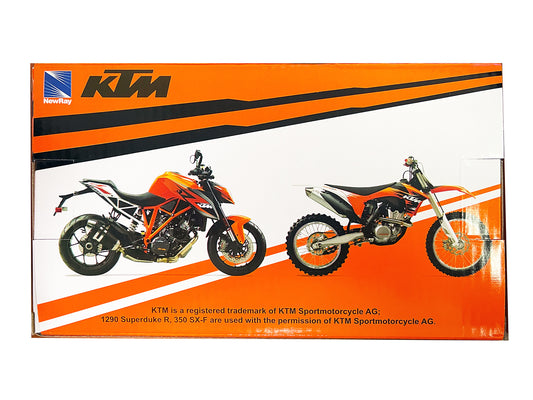 KTM 450 SX-F Dirt Bike Motorcycle Orange and White 1/12 Diecast Motorcycle Model by New Ray
