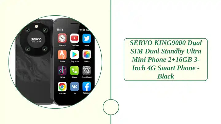 SERVO KING9000 Dual SIM Dual Standby Ultra Mini Phone 2+16GB 3-inch 4G Smart Phone - Black by@Outfy