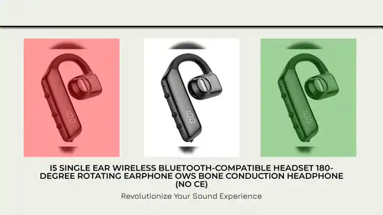 I5 Single Ear Wireless Bluetooth-compatible Headset 180-Degree Rotating Earphone OWS Bone Conduction Headphone (No CE) by@Outfy