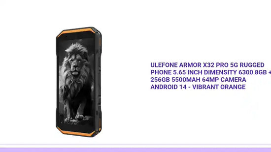 ULEFONE Armor X32 Pro 5G Rugged Phone 5.65 inch Dimensity 6300 8GB + 256GB 5500mAh 64MP Camera Android 14 - Vibrant Orange by@Outfy
