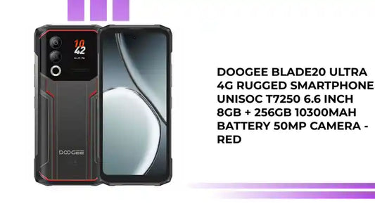 DOOGEE Blade20 Ultra 4G Rugged Smartphone Unisoc T7250 6.6 inch 8GB + 256GB 10300mAh Battery 50MP Camera - Red by@Outfy
