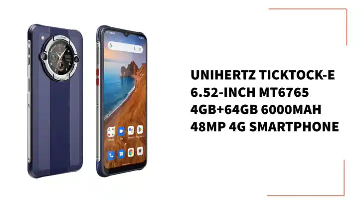 UNIHERTZ TickTock-E 6.52-inch MT6765 4GB+64GB 6000mAh 48MP 4G Smartphone by@Outfy